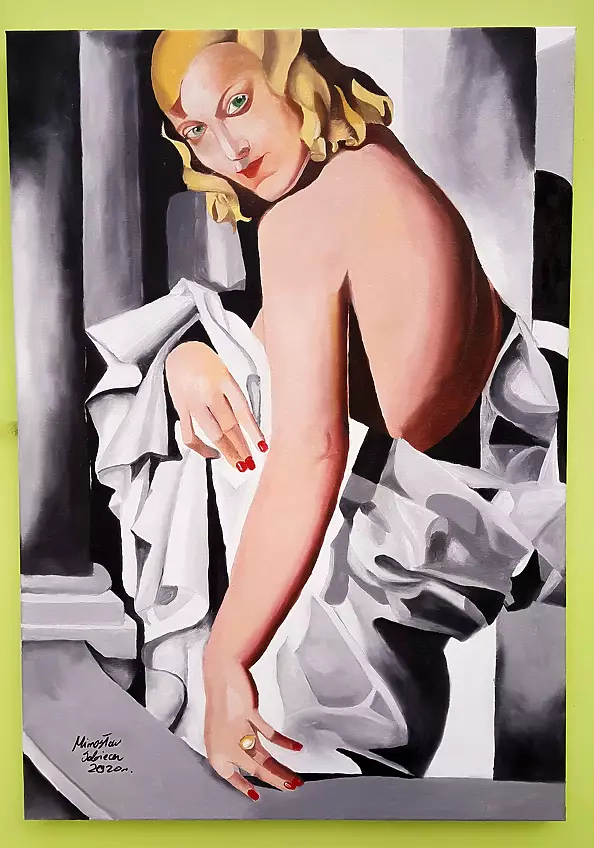 Mirosław Sobiech - Copy of Tamar Łempicka "Portrait de Marjorie Ferry"