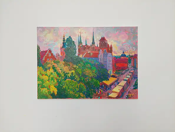 Anastasiia Kurkova, Korona Gdańska, Obraz olejny - płótno, 70 x 50