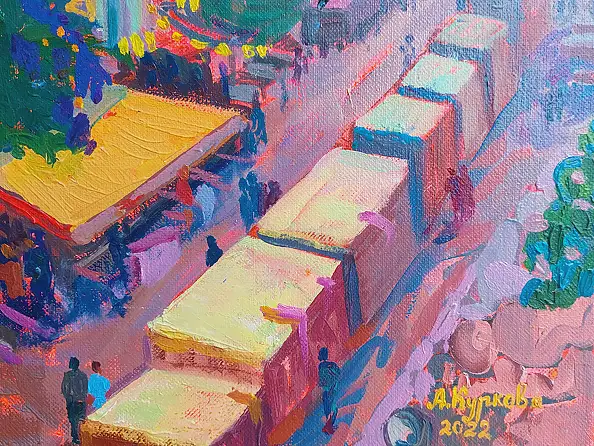 Anastasiia Kurkova, Korona Gdańska, Obraz olejny - płótno, 70 x 50