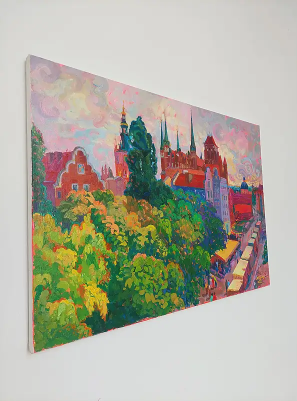 Anastasiia Kurkova, Korona Gdańska, Obraz olejny - płótno, 70 x 50