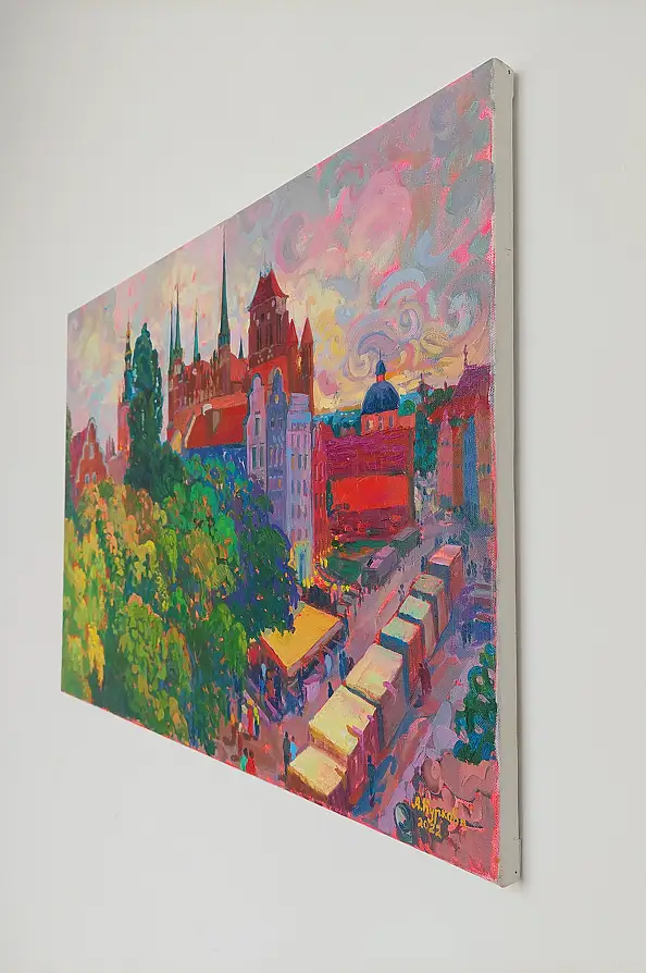 Anastasiia Kurkova, Korona Gdańska, Obraz olejny - płótno, 70 x 50