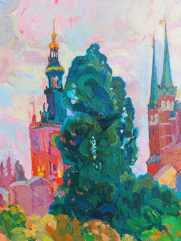 Anastasiia Kurkova, Korona Gdańska, Obraz olejny - płótno, 70 x 50