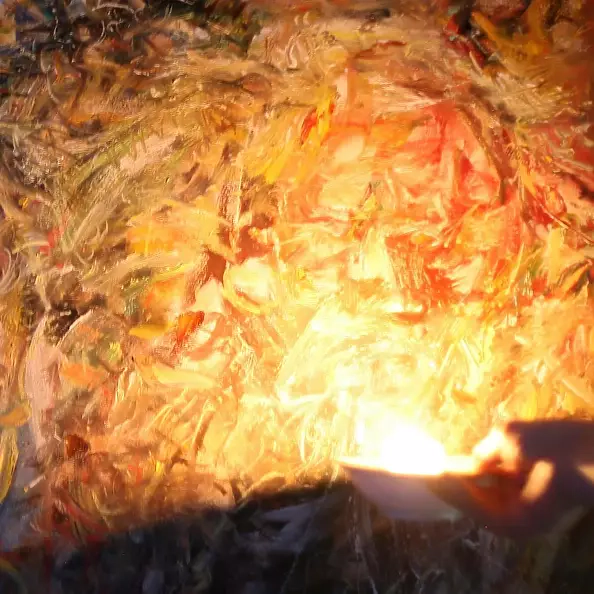 Eryk Maler - Old man, three portraits, 60x120, 2021