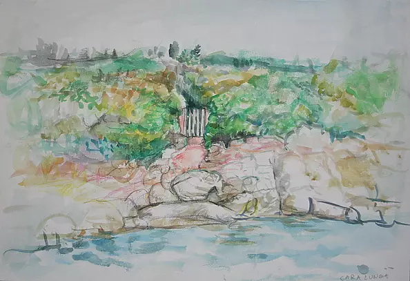 Agata Klimowska - Corsica-descent to the beach