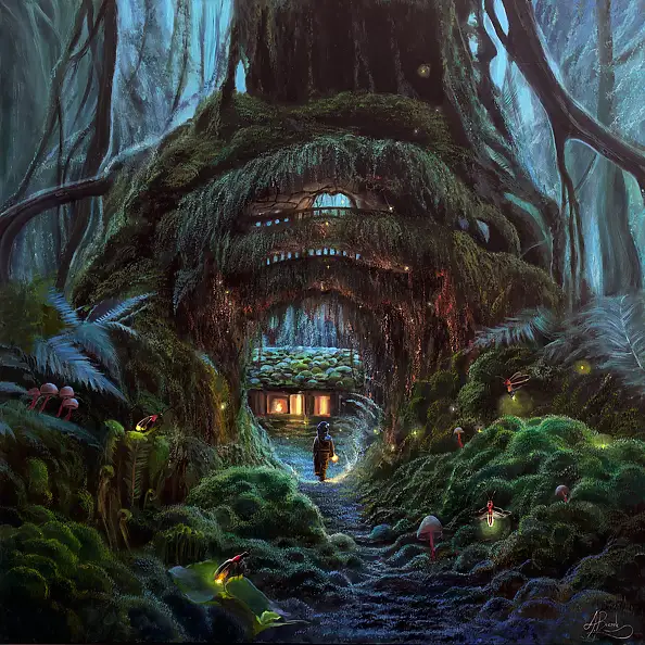 Agata Buczek, Racines, Peinture à l'huile - toile, 110 x 110