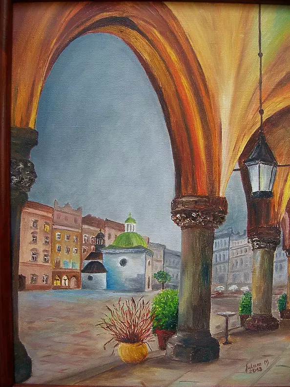 Maria Sularz - Kościół św. Wojciecha - widok z Sukiennic