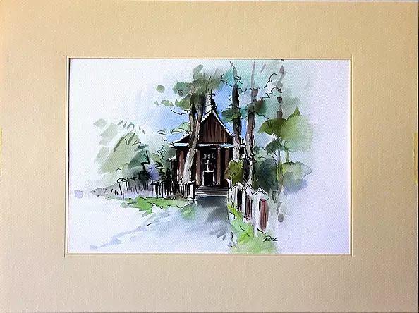 Piotr Kolano - Eglise en noir