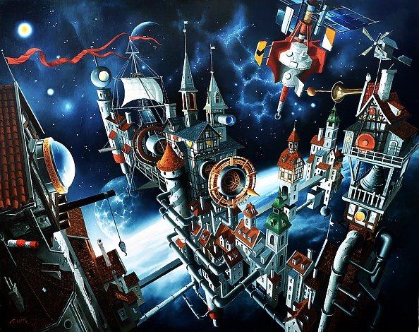 Zbigniew Hinc - "Space research station"