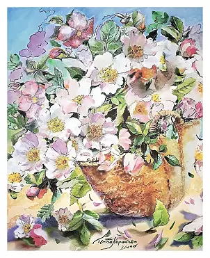   - A basket of wild roses