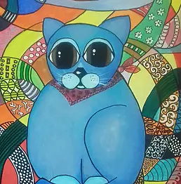 Hanna Sobecka - Blue cat