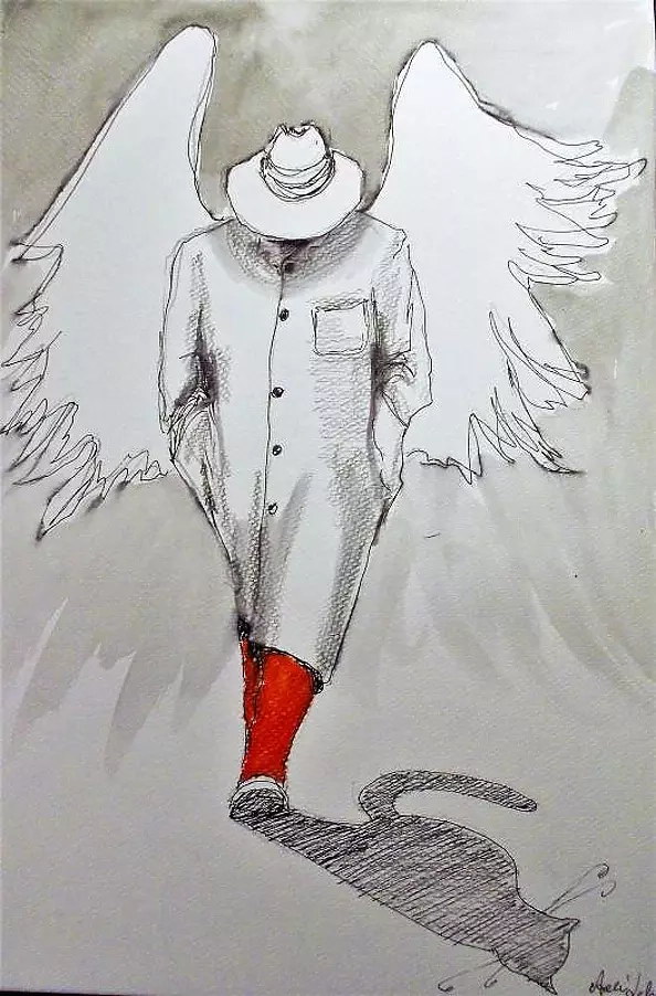 Adriana Laube - Cat shadow angel