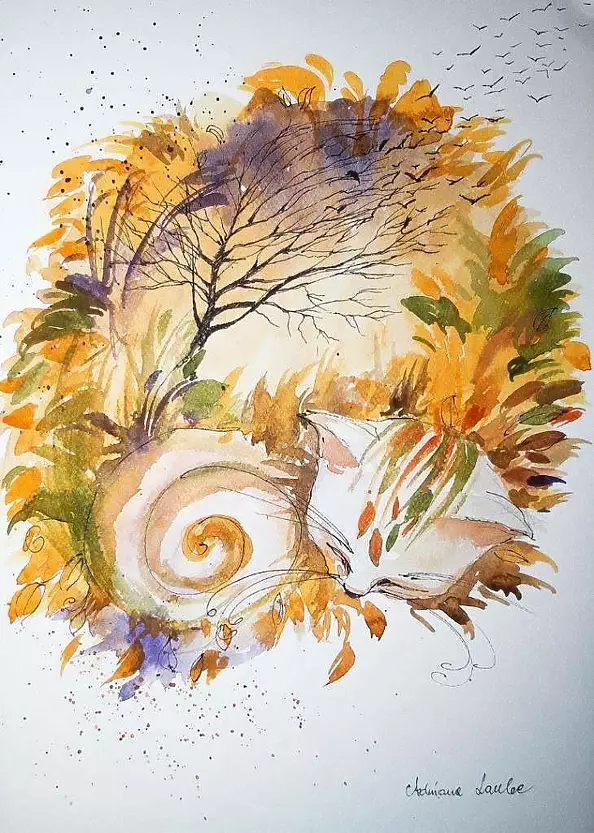 Adriana Laube - "Autumn cat"
