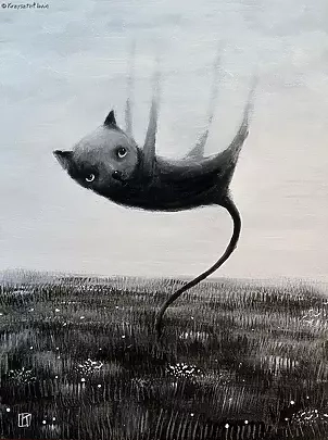 Krzysztof Iwin - The cat, who is suspended