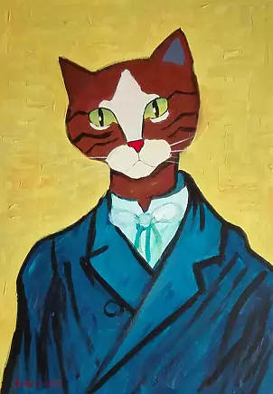 Aleksander Poroh - Die Katze nach van Gogh