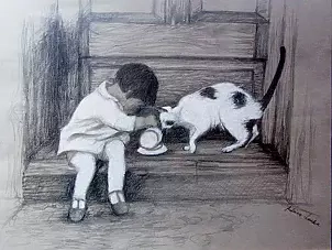 Adriana Laube - Kitten and milk