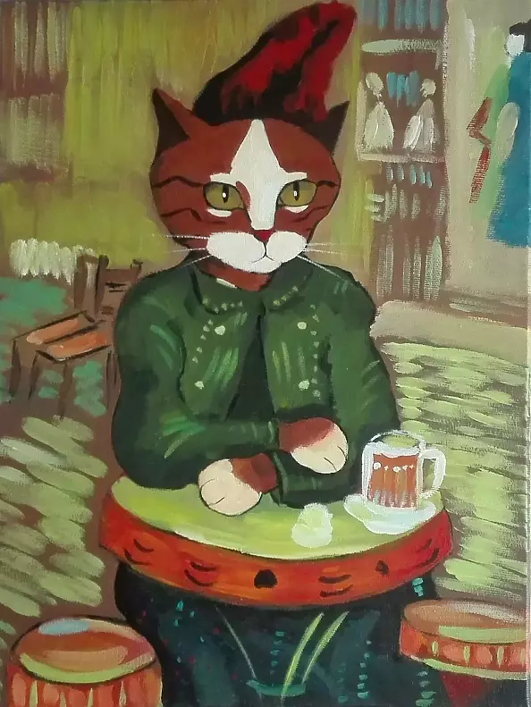 Aleksander Poroh - A cat according to Van Gogh