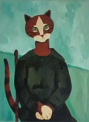 Aleksander Poroh - Kätzchen nach Modigliani