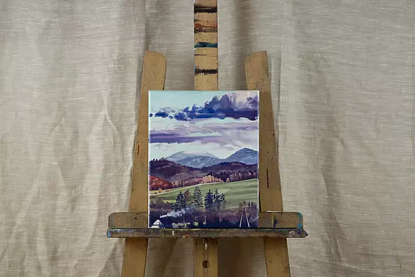 Wojciech Pater - Kotlina Kłodzka – Widok na Śnieżnik i Czarną Górę