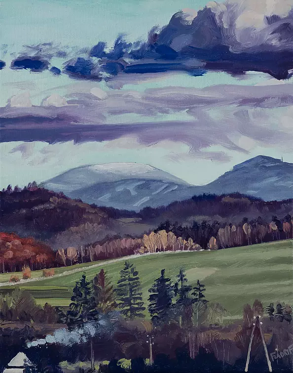 Wojciech Pater - Kotlina Kłodzka – Widok na Śnieżnik i Czarną Górę