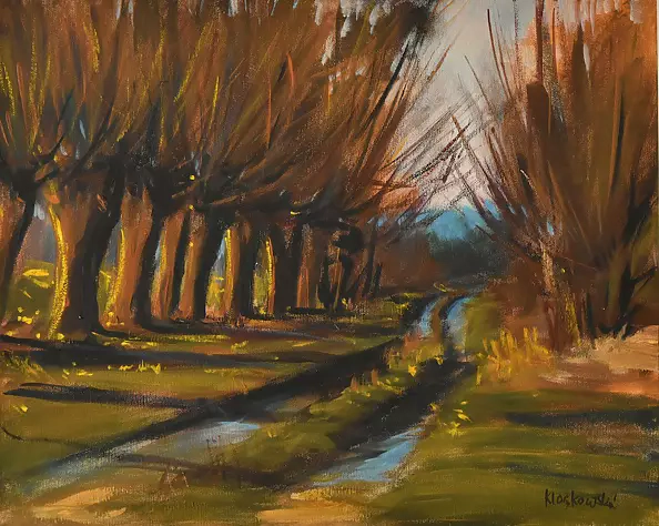 Krzysztof Kloskowski - Polish landscape - Spring alley willow