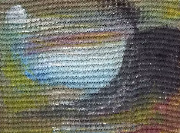 Magdalena Waszkiewicz - Krajobraz z pagórkiem