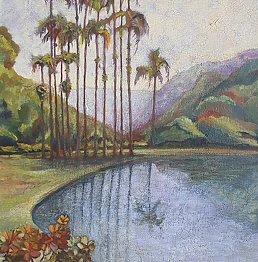 Magdalena Osewska - Landscape with palm trees