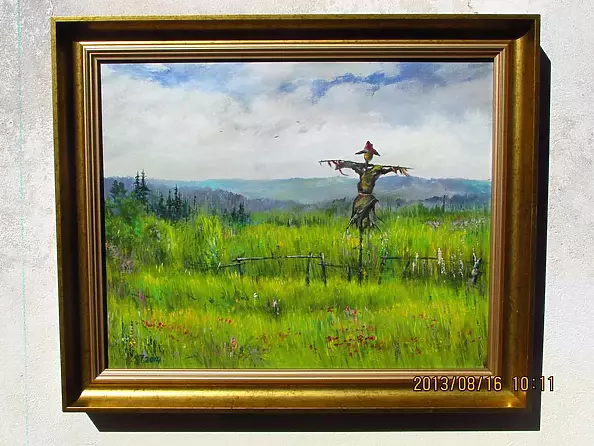 Jacek Stryjewski - Landscape with strachen scarecrow