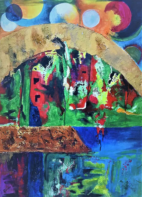 Alicja Wysocka - Krajobraz ze złotą tęczą