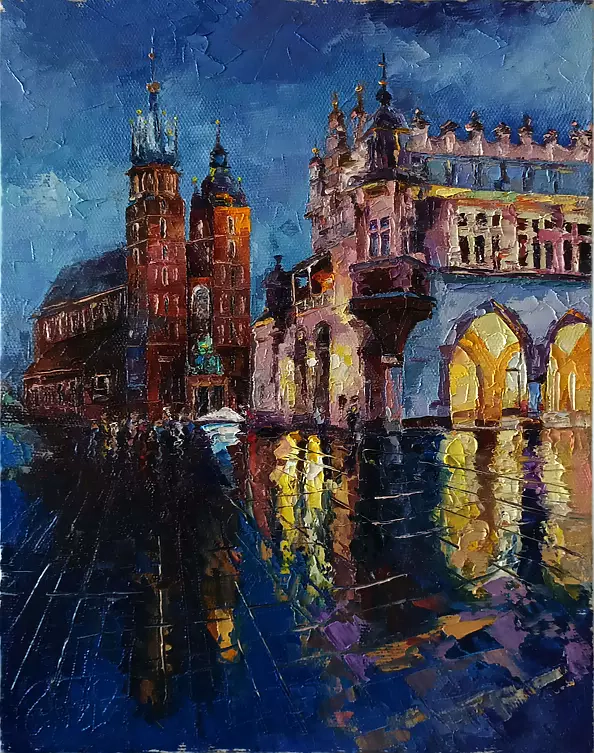 Алеша Рудь - Krakow, the center at night