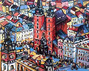 Piotr Rembieliński, Kraków, Obraz akrylowy - płótno, 50 x 40
