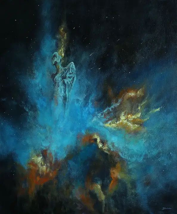 Devinez Dev, Creation... Rebirth., Acrylic painting, Oil painting - canvas, 50 x 60