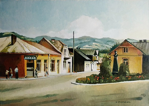 Grzegorz Ziółkowski - Krościenko n/Dunajcem - ul.Jagiellońska w roku 1978