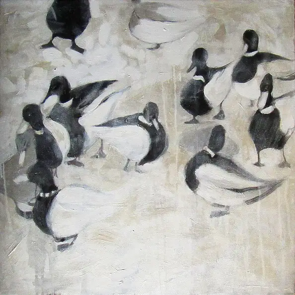 Iza Jaśniewska, Fragility of thin glass, Acrylic painting - canvas, 50 x 50