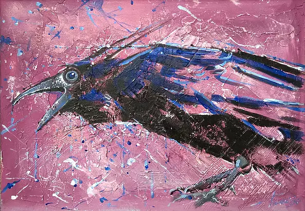 Krzysztof Trzaska - "Kruk" z cyklu "Ptaki"