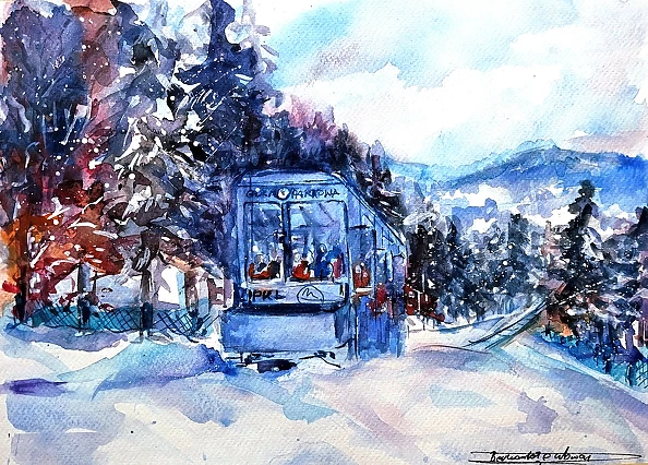 Bernadeta Nowak - Krynica Zdrój - kolejka linowa na Górę Parkową