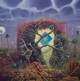 Wojciech Pater, Kryształ Przemian Mistrza Siu-Uo - Przemiana Pierwsza, Obraz olejny - płótno, 70 x 60