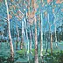 Krzysztof Trzaska - Krzysztof Trzaska, Birches from the series Polish Landscapes, acrylic / canvas, 70x100, 2017