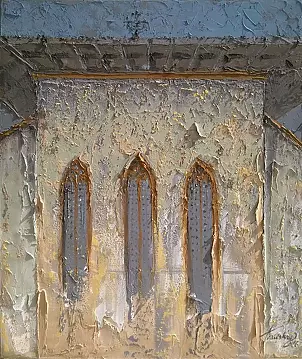   - Krzysztof Trzaska, The Old Monastery from the series Landscapes, acrylic / canvas, 70x60, 2016