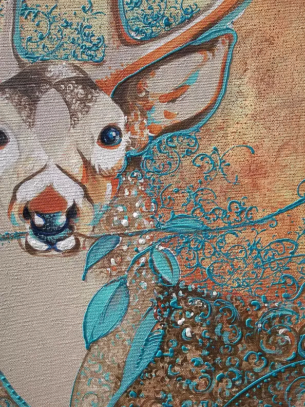 Krzysztof Trzaska - Krzysztof Trzaska, Blue Rose painting, acrylic/canvas, 60x40