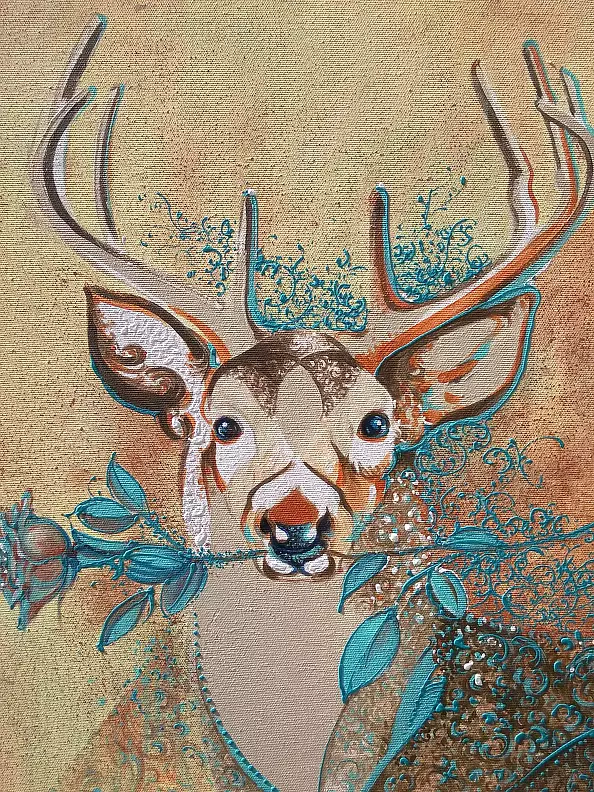 Krzysztof Trzaska - Krzysztof Trzaska, Blue Rose painting, acrylic/canvas, 60x40