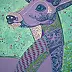 Krzysztof Trzaska - Krzysztof Trzaska, Violet Deer painting, acrilico/tela, 70x50 cm