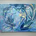 Krzysztof Trzaska - Krzysztof Trzaska malt Fische aus der Zodiac Signs Serie, Acryl/Leinwand, 60x80 in einem 80x100 Displayrahmen