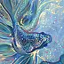 Krzysztof Trzaska - Krzysztof Trzaska obraz Ryby z cyklu Znaki Zodiaku, akryl/płótno, 60x80 w ramie ekspozycyjnej 80x100