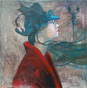   - Krzysztof Trzaska, painting Scorpio from the series Signs of the Zodiac, acrylic / canvas, 50x50, 2018