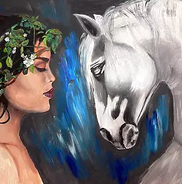 Magdalena Skwarek - Princess and white horse
