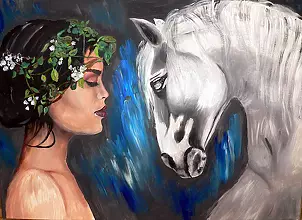 Magdalena Skwarek - Prinzessin und weißes Pferd