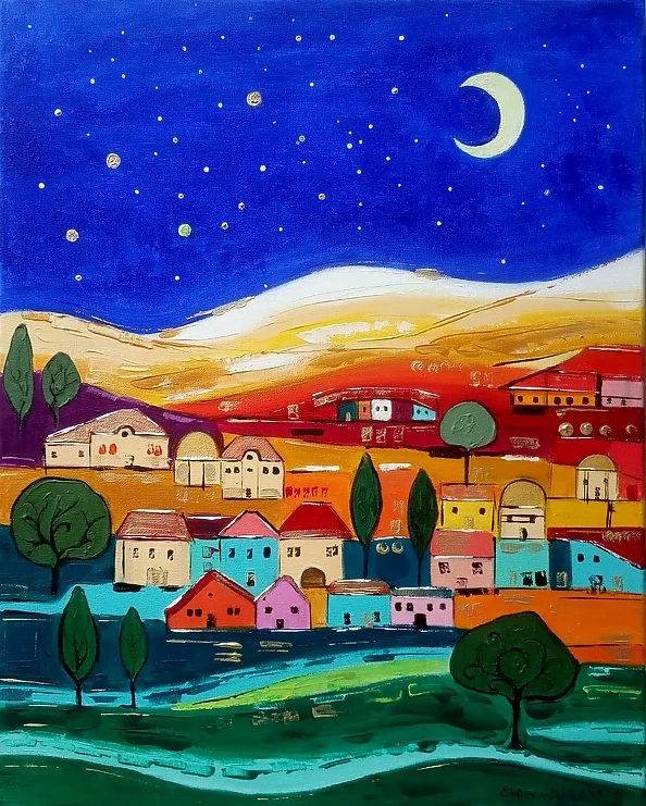 Ewa Boińska - The moon over the town