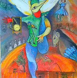 Ryszard Kostempski, «Жонглер», Пастель - картон/цупкий картон, 60 x 80