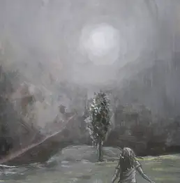 Daniel Strzelczyk, Kurhan3, Акрилова картина - папір, 30 x 40