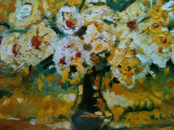 Marek Kubski - Flowers in a vase-tech putty